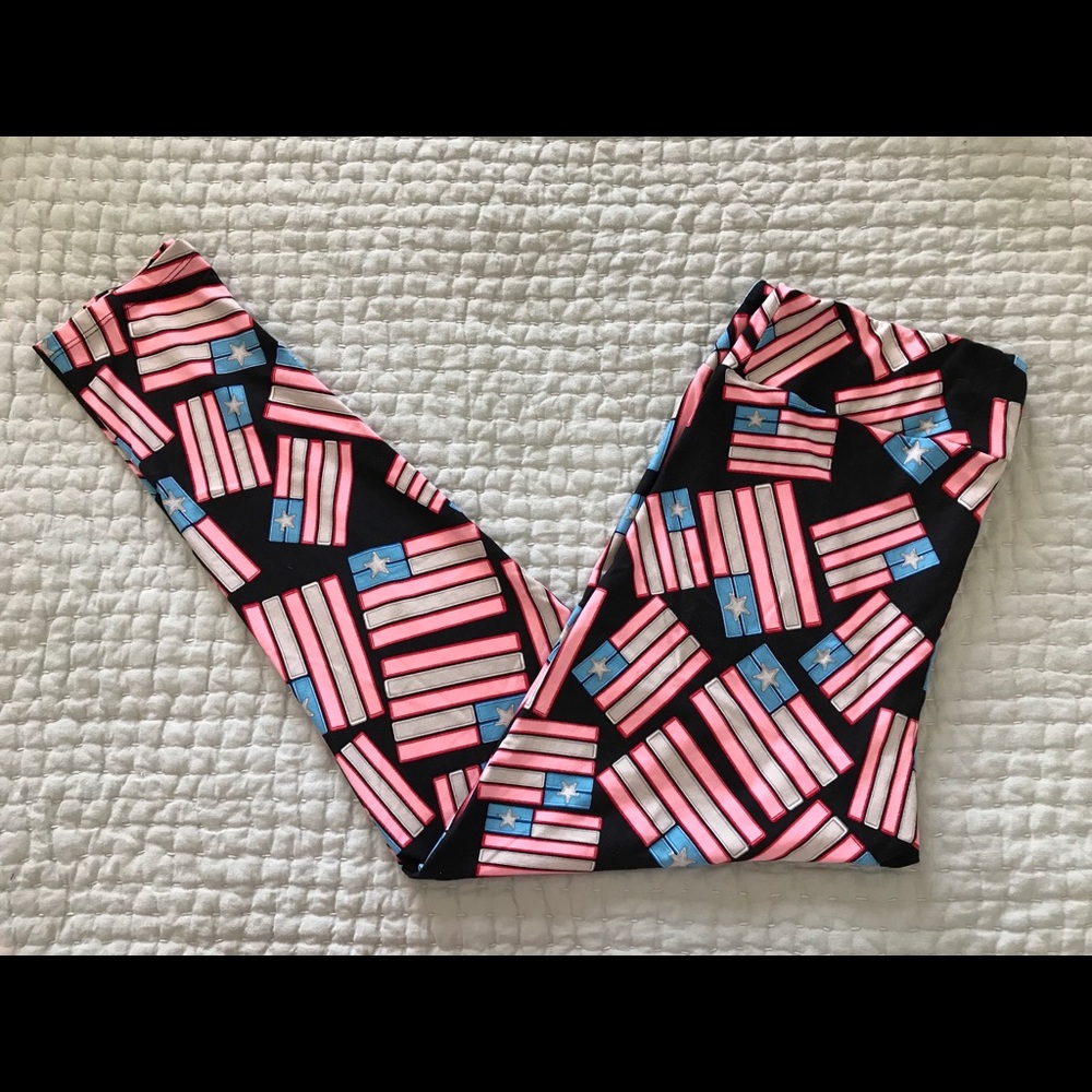 NEW LuLaRoe Leggings TC Tall Curvy Americana Black